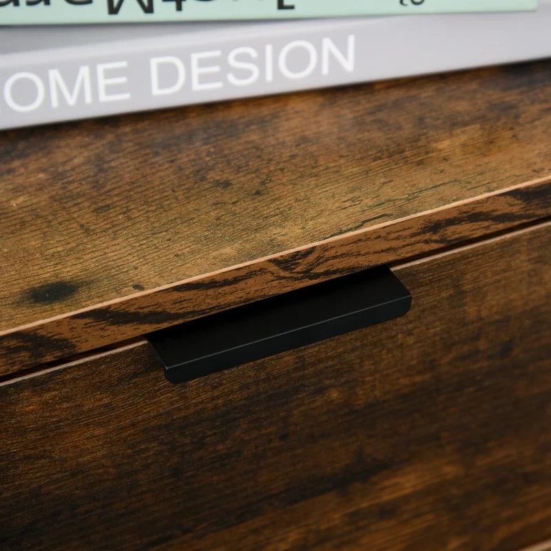 Rustic Brown 3-Drawer Industrial Dresser