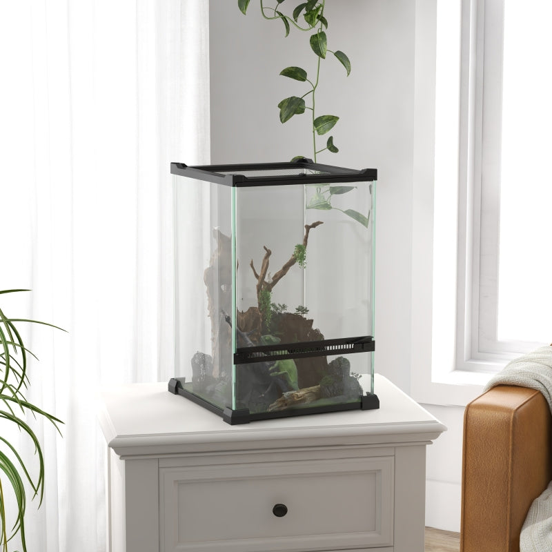 12L Reptile Vivarium Enclosure with Anti-Escape Design and Ventilation