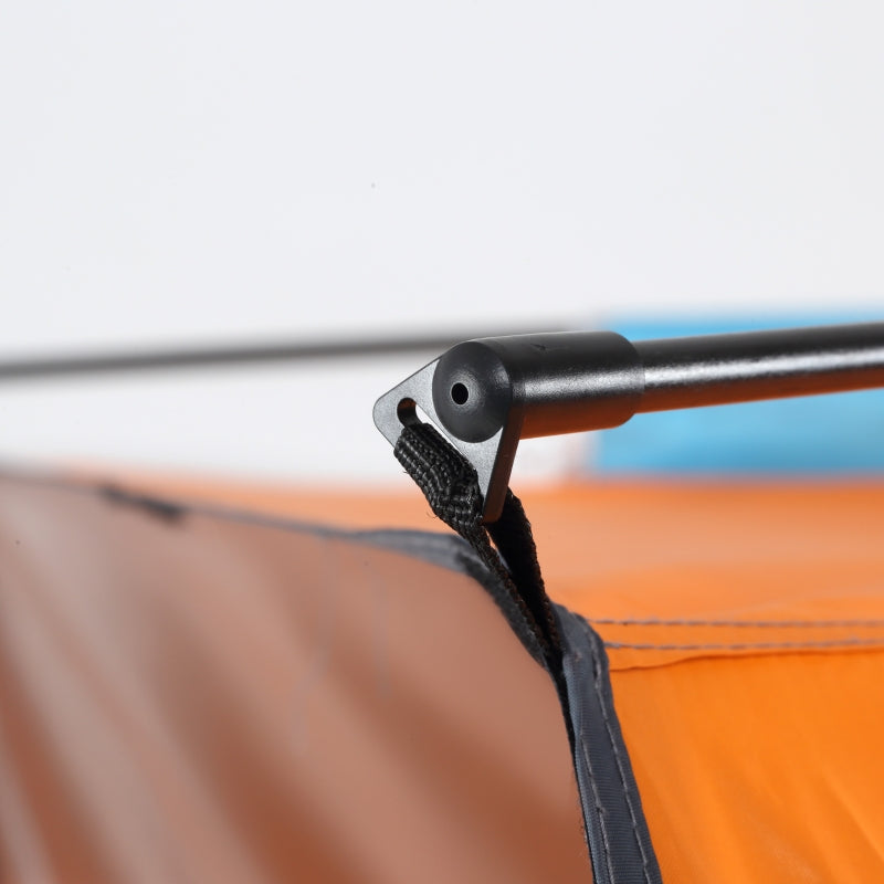 Blue Pop Up Beach Tent with Extended Porch and Mesh Windows