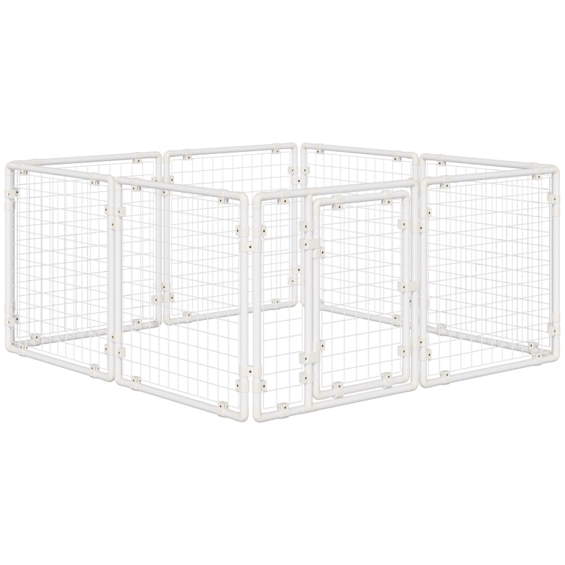 Large Grey Rabbit Hutch with Door and Divider