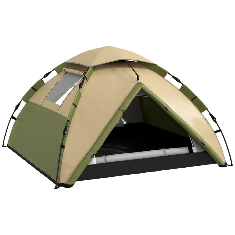 Dark Green 2-Person Camping Tent with Accessories