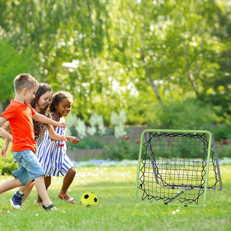 Blue Soccer Rebounder Net for Kids - Adjustable Angle Goal Training Set