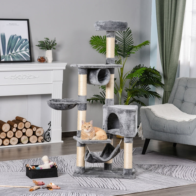 Cat Tree Condo Tower - Multi-level 150CM - Kittens Activity Stand - Grey