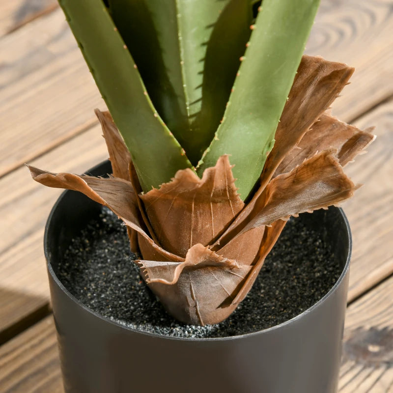 Green Agave Succulent in Pot - Indoor/Outdoor Desk Decor, 15x15x90cm