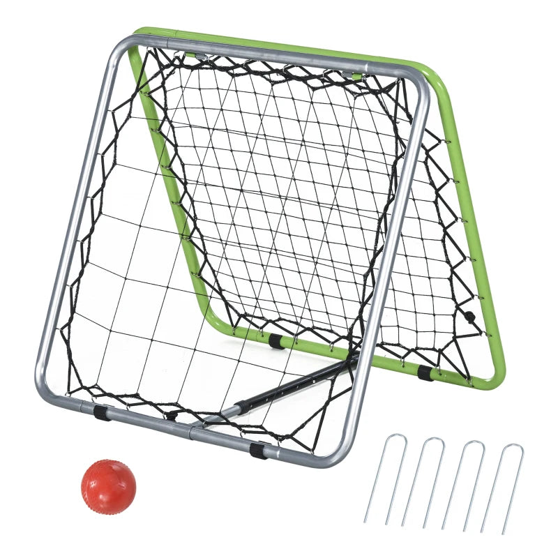 Blue Soccer Rebounder Net for Kids - Adjustable Angle Goal Training Set