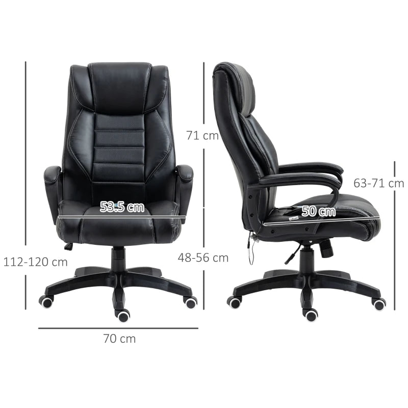 Black High Back Executive Office Chair with Vibration Massage