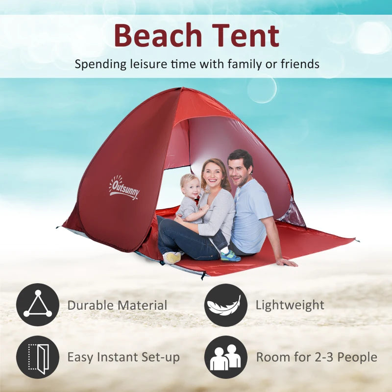 Red Portable Beach Tent