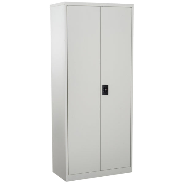 Steel Filing Cabinet with 2 Doors & 5 Compartments - Cream White