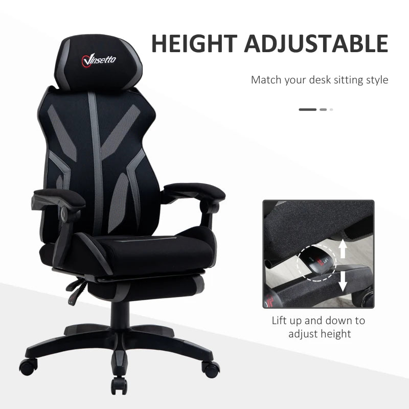 Mesh Office Chair with Footrest & Lumbar Support