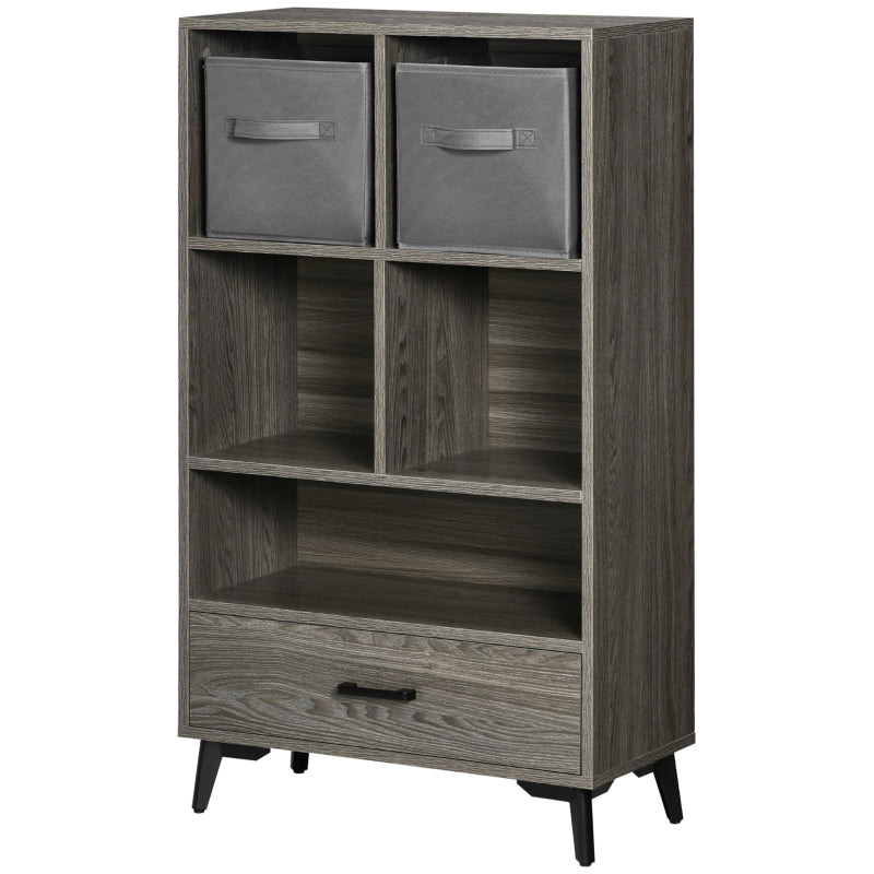 Grey Fabric Drawer Storage Cabinet for Home and Office