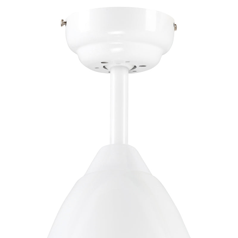 White Reversible Ceiling Fan with Light and Remote Control