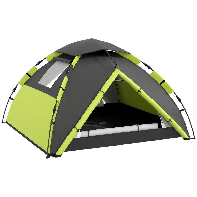 Green Two-Person Camping Tent with Accessories