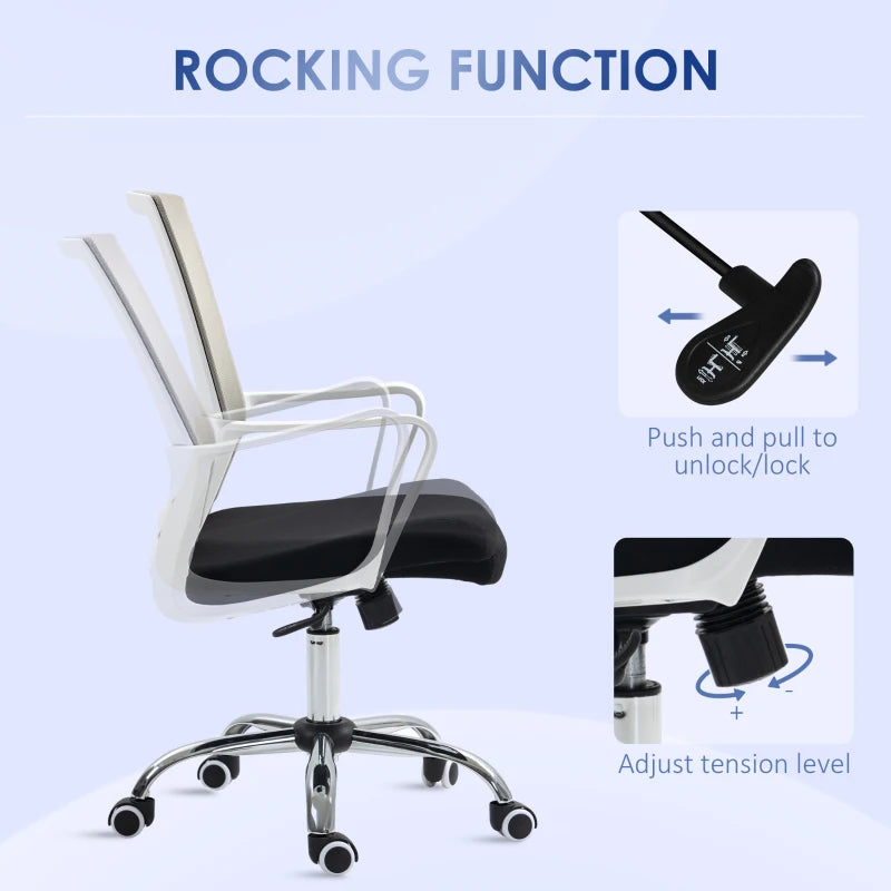 Black Ergonomic Mesh Office Chair with Adjustable Height Armrest