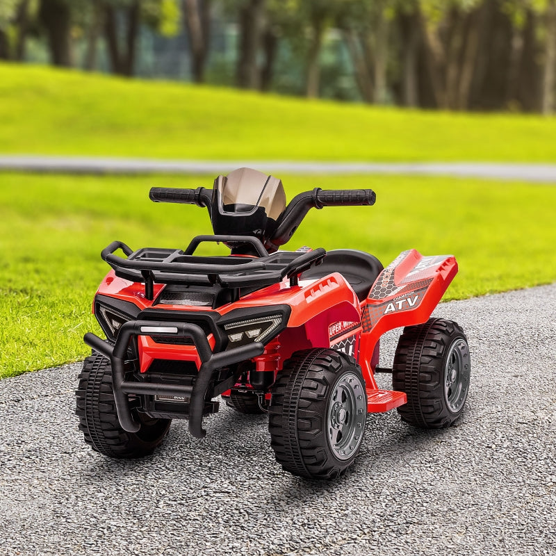 Red Kids Electric Ride-On Quad Bike with Music | 18-36 Months