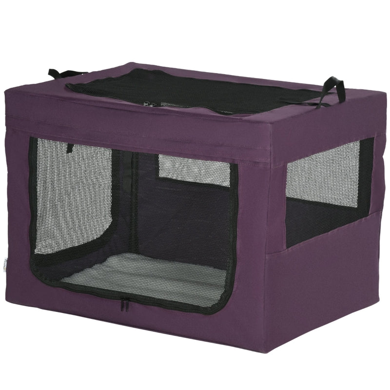 Purple Pet Carrier Bag with Cushion for Medium to Large Dogs - 90cm