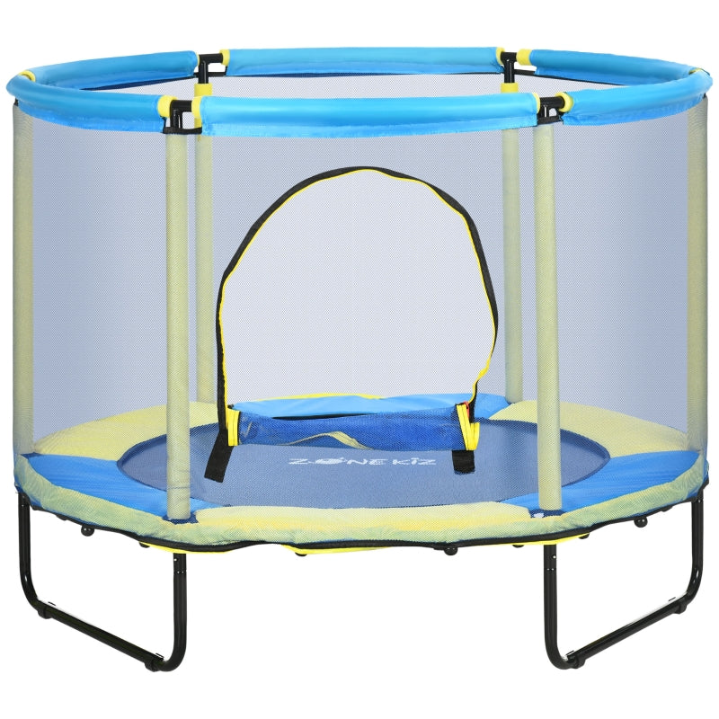 Blue 55" Kids Trampoline with Safety Net - Ages 1-6