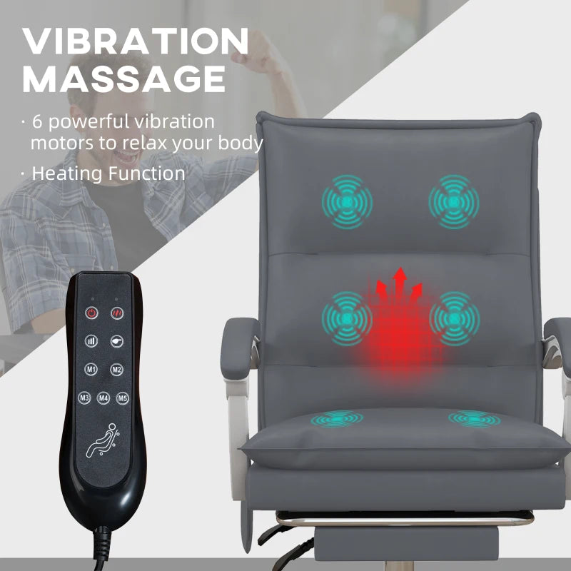 Massage Office Chair with Heat and Footrest