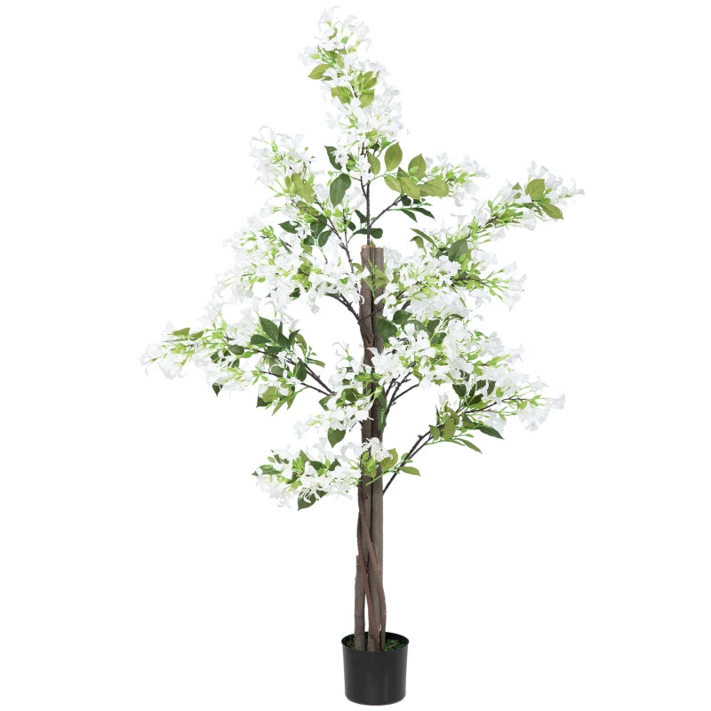 White Artificial Honeysuckle Flower in Pot - Indoor/Outdoor Fake Plant 15x15x150cm