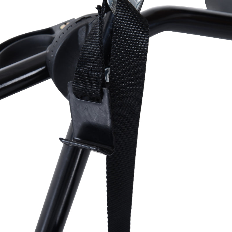 Black Metal 3-Bike Rear Hitch Mount with Fix Strap