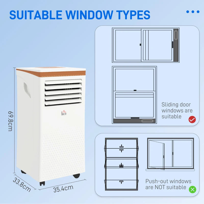 Portable 3-in-1 Air Conditioner - White, 9000 BTU