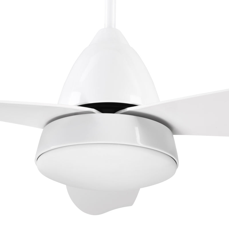 White Reversible Ceiling Fan with Light and Remote Control