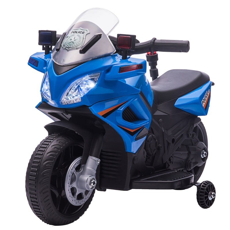 Blue Kids Electric Pedal Motorcycle Toy 6V Battery 18-48 months