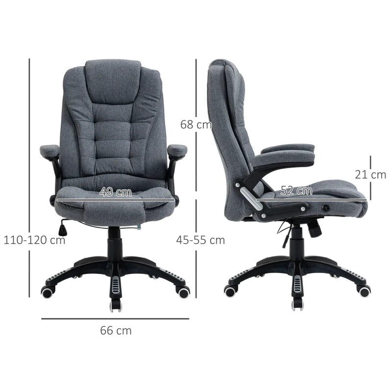 Dark Grey Ergonomic Office Chair with Armrests & Adjustable Height