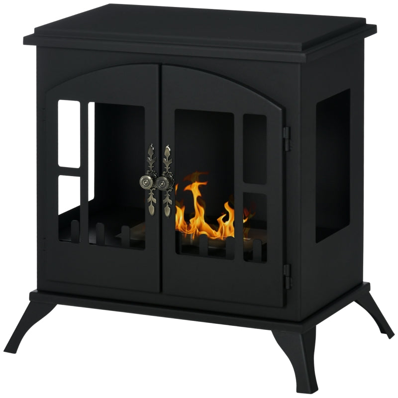 Black Ethanol Fireplace Stove with Stainless Steel Flame Snuffer