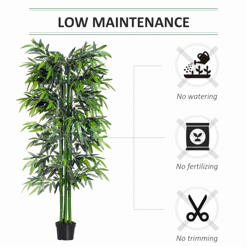 6ft Artificial Bamboo Tree Plant in Green for Home and Office Decor