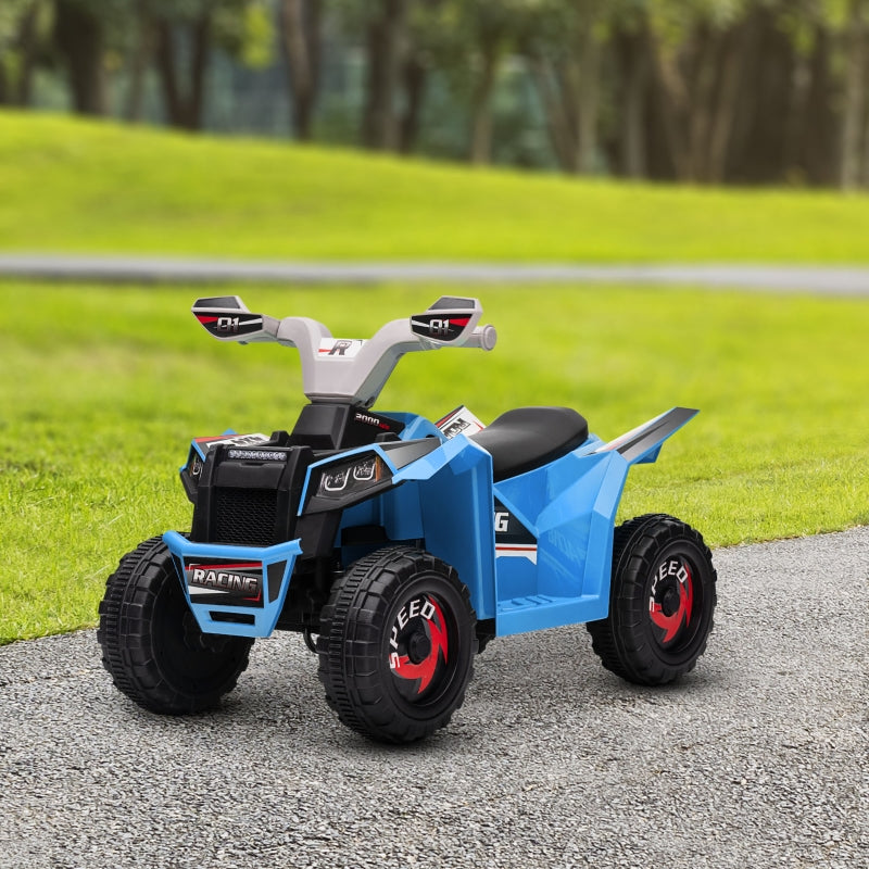 Blue 6V Quad Bike for Toddlers, Wear-Resistant Wheels, Forward Backward Function