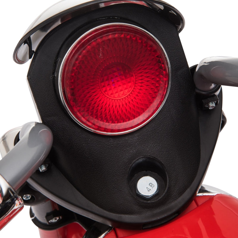 Red Kids 6V Electric Ride-On Motorcycle with Lights and Music