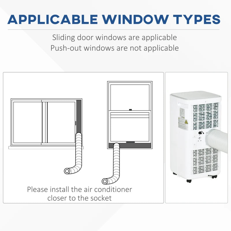 Portable 3-in-1 Air Conditioner - White, 7000 BTU
