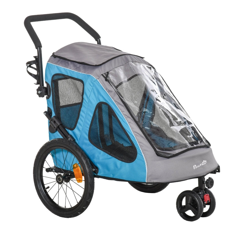 Blue Dog Bike Trailer with Safety Features