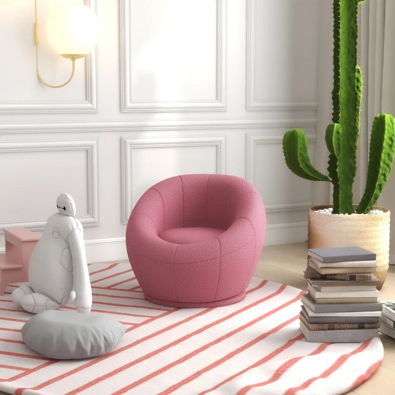 Modern Pink Swivel Armchair for Living Room, Bedroom, Home Office