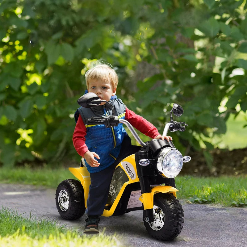 Yellow 3-Wheel Electric Kids Motorbike Toy 18-36 Months