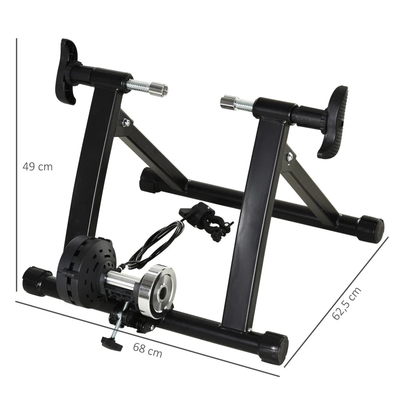 Foldable Indoor Bike Trainer Stand for 26"-28" or 650C, 700C Bikes - Black