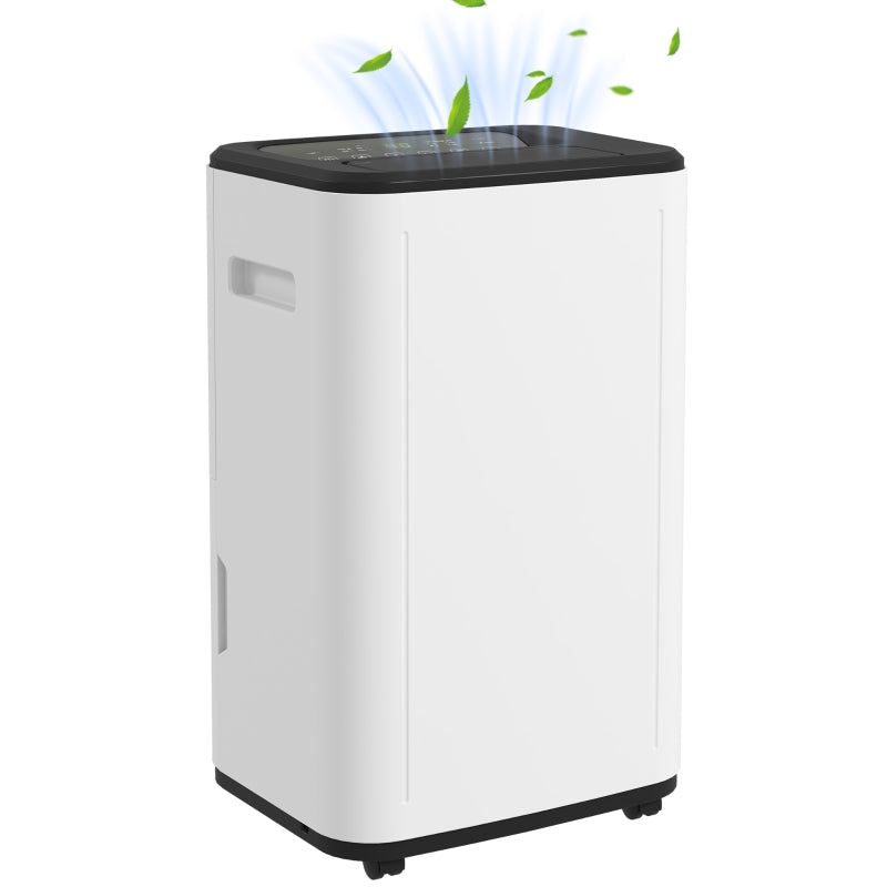 6000mL Portable Dehumidifier - 3 Modes, 24H Timer, 20L/Day - White