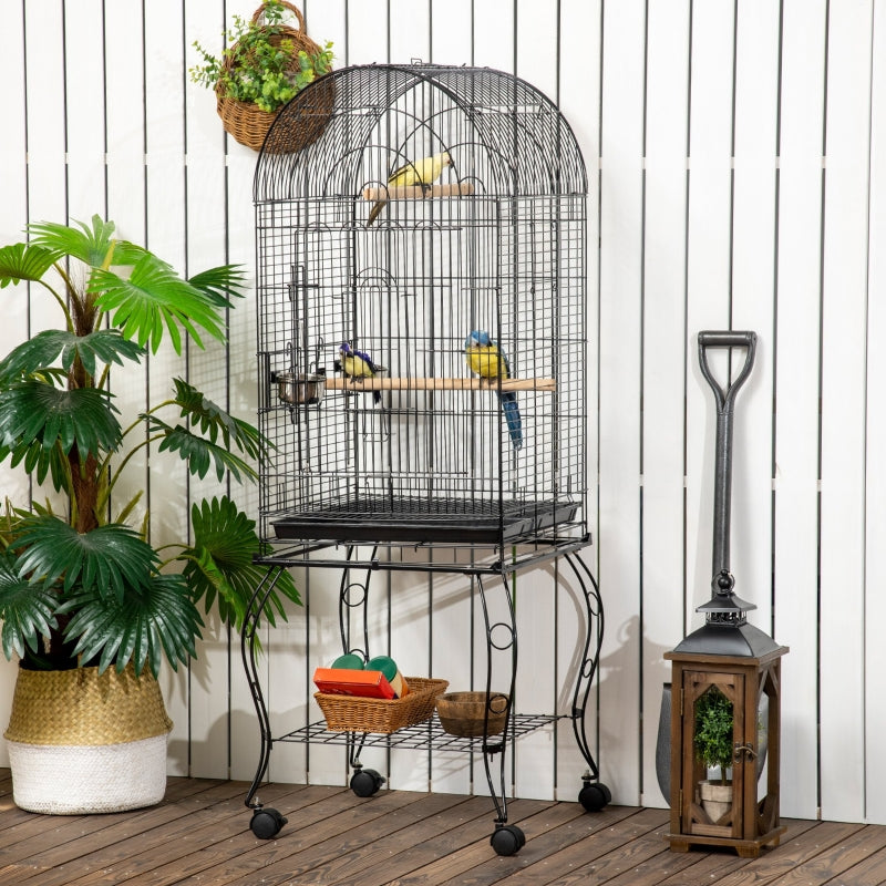 Pet Bird Cage with Wheels and Perch - 1.53m Height