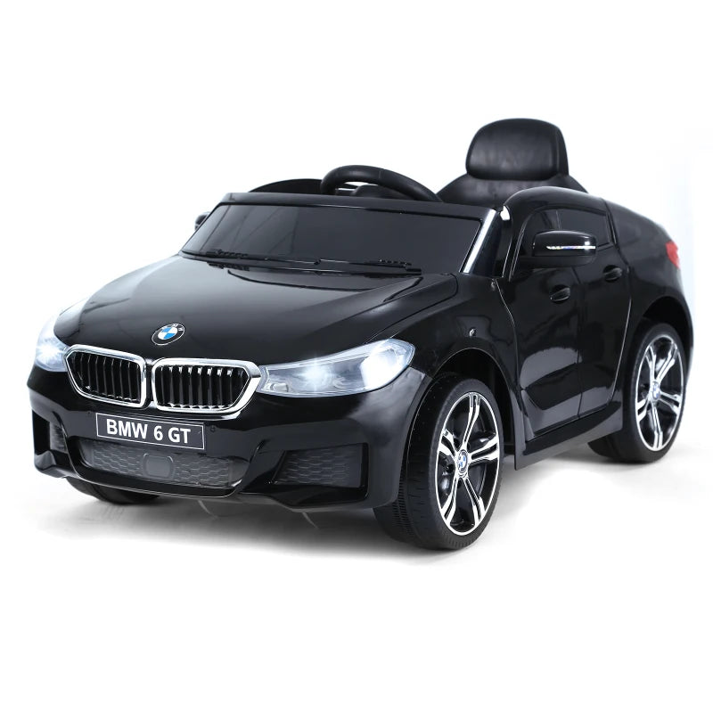 Black BMW 6GT Kids Electric Ride On Car 6V with Remote Control