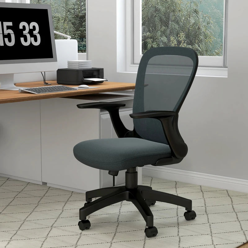 Mesh Office Chair with Armrest and Lumbar Support