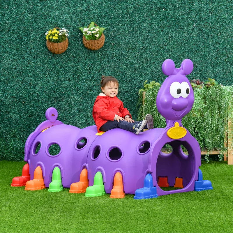 Purple Kids Caterpillar Crawling Tunnel - Ages 3-6