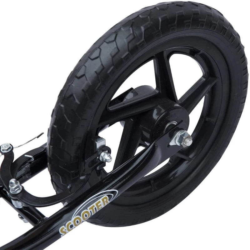 Black Teen Stunt Scooter with 12" EVA Tyres