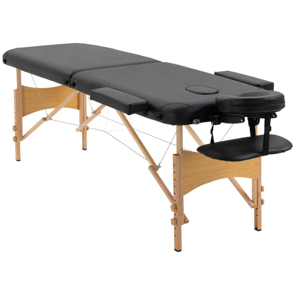 Black Portable Folding Massage Table with Carry Bag