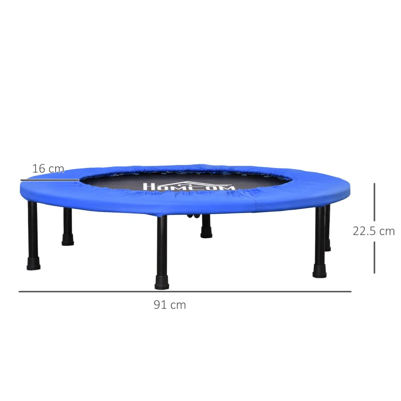 Blue 91cm Aerobic Rebounder Trampoline with Sponge Edge