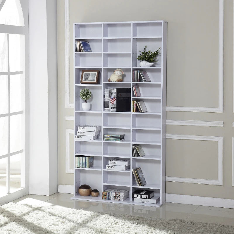 White Adjustable Storage Unit with 33 Compartments