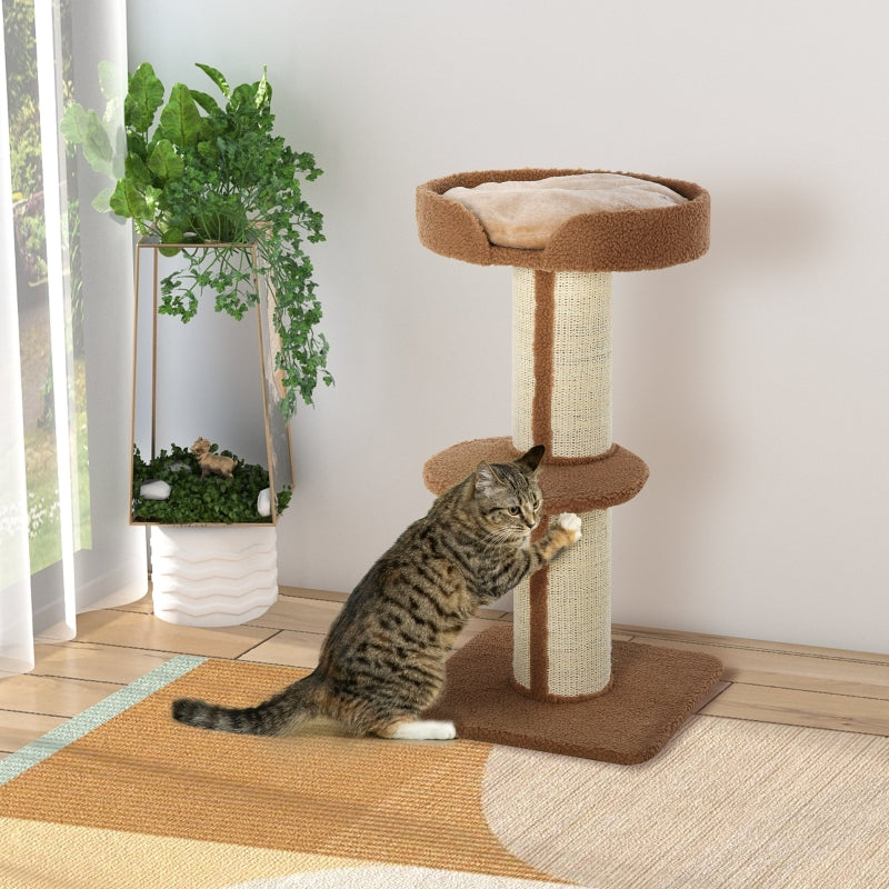 Brown 91cm Cat Tower Scratching Post for Indoor Cats