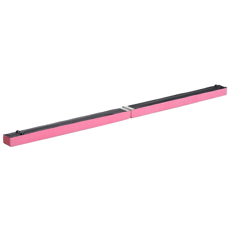 Pink Suede Upholstered Wooden Folding Balance Beam