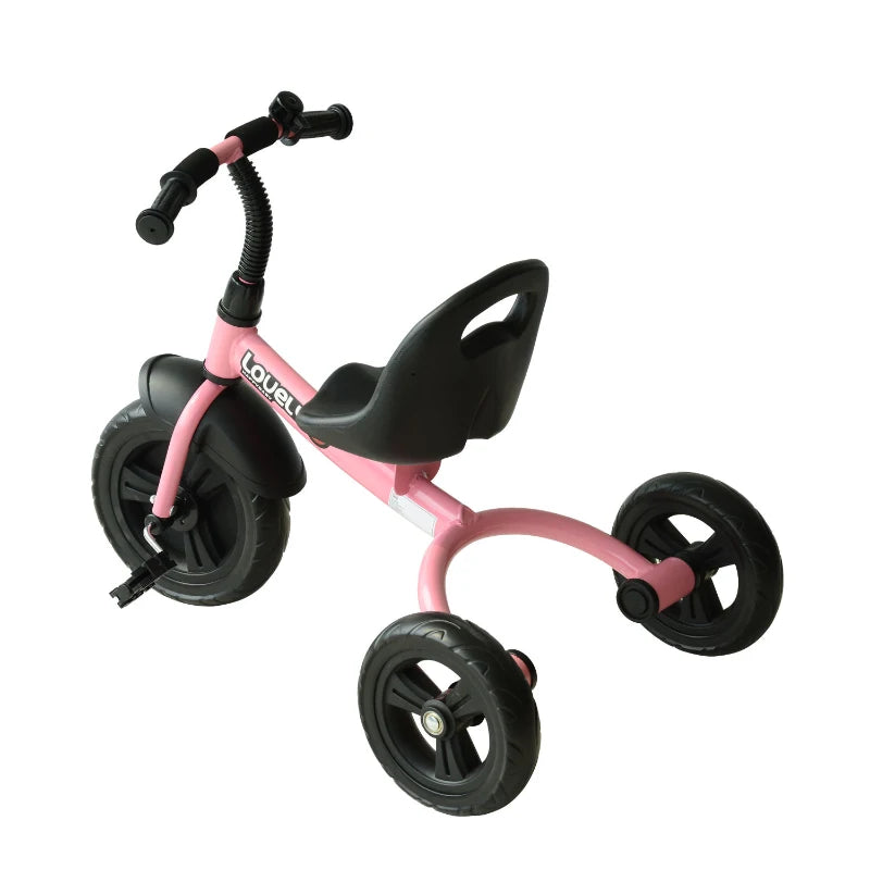 Kids Pink 3-Wheel Toddler Tricycle for Ages 1.5-4