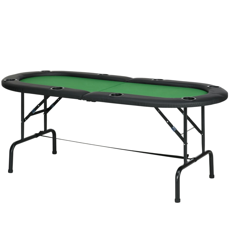 Folding Poker Table 1.85m for 8 Players - Blue