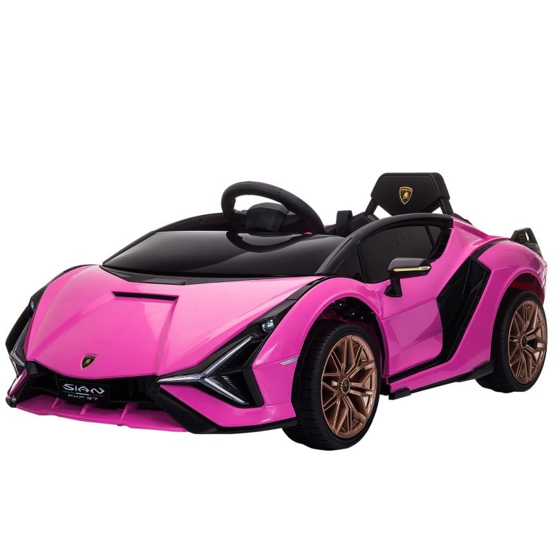 12V Pink Kids Electric Ride-On Car with Remote Control and Music